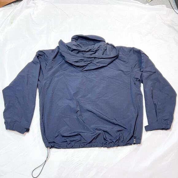 Vintage Chaps Ralph Lauren Windbreaker Jacket Men XL Nylon Quarter Zip Hooded - Picture 2 of 6